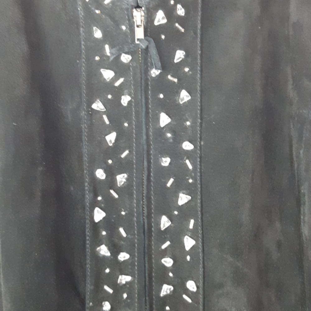 ElIsabeth Black Suede Vest Size 2xL - Picture 2 of 8